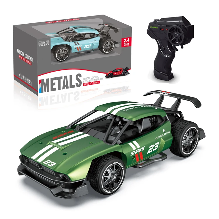 Car Toy 4 Channel Radio Control Diecast Car Model RC Metal High Speed Remote Control Racing Alloy for Kids 2021 Newest 2.4G 1:24