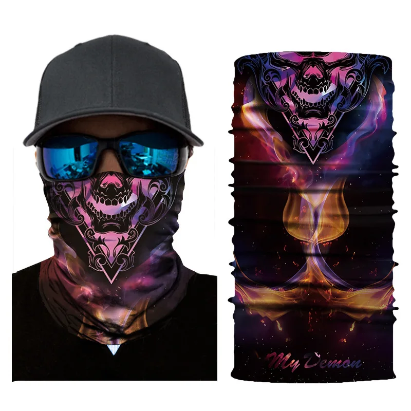 New Design Customized Buffs 25*50Cm Headwear Cooling Wholesale Skull Bandanas