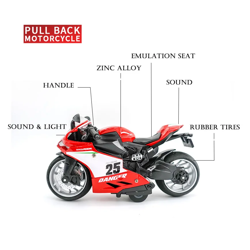 1:12 Motorcycle Model  Metal Toy  Alloy Motorcycle Model