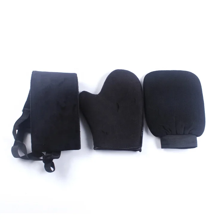 
Wholesale Mini Velvet Sunless Face Body Elastic Wrist Self Custom Logo Private Label Spray Tan Mitt 