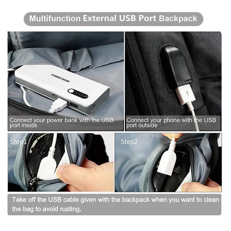 BSCI factory Business Laptop Backpack Side Load Computer Travel Bag Usb Port Water Resistant 15.6 Inch Black