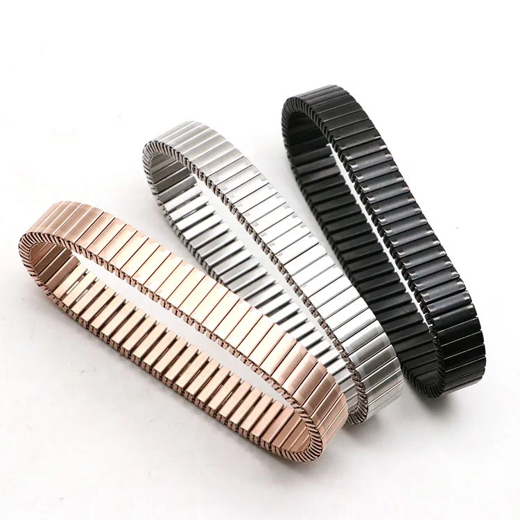 wholesale stretch elastic wristbands spring stainless steel mesh spring bracelet flexible bracelet