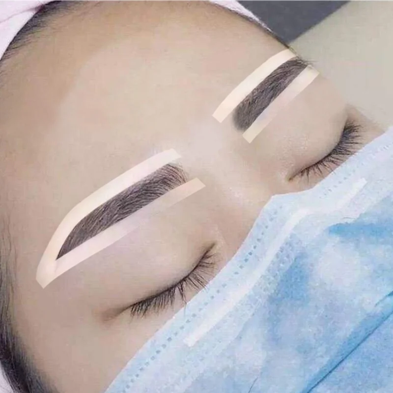 Eyebrow airbrush sticker stencil disposable eyebrow airbrush tint stickers kit