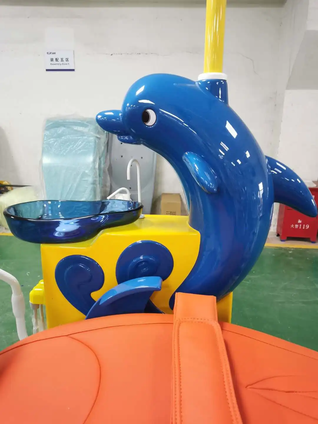 Cute Cartoon Dolphin  kids Dental Unit Electric dental chair for children