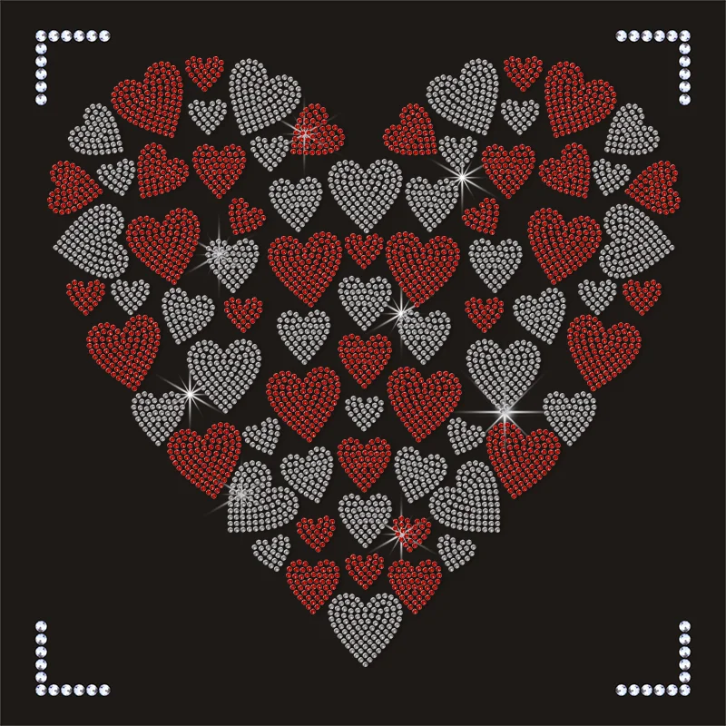 1V6P Rhinestone Transfer Machine with Heat Transfer Design 3D Iron-On Patches Cam Template for Rhinestone Patches