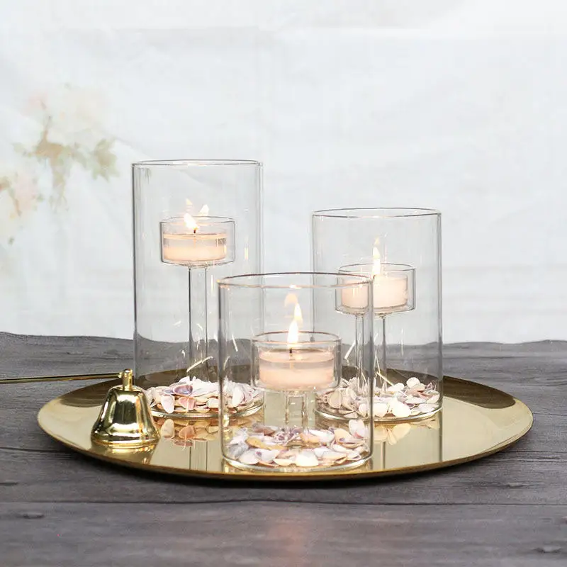 Wedding Decor Candle Jars Clear Empty Glass Cylinder Candles Holders