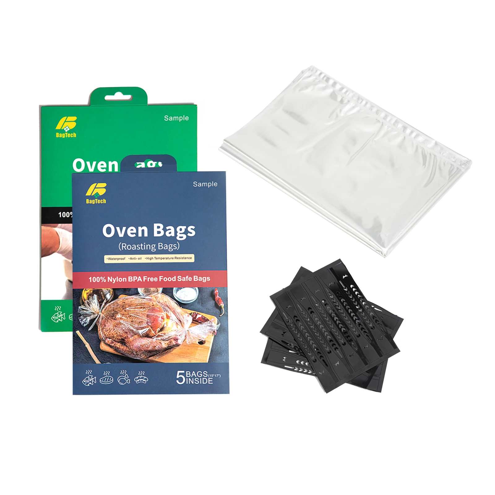 Oven Bag bpa free OEM thanks giving Temperature Resistant  Plastic Seafood Boil Bag Roasted Chicken for chicken Turkey oven Bag