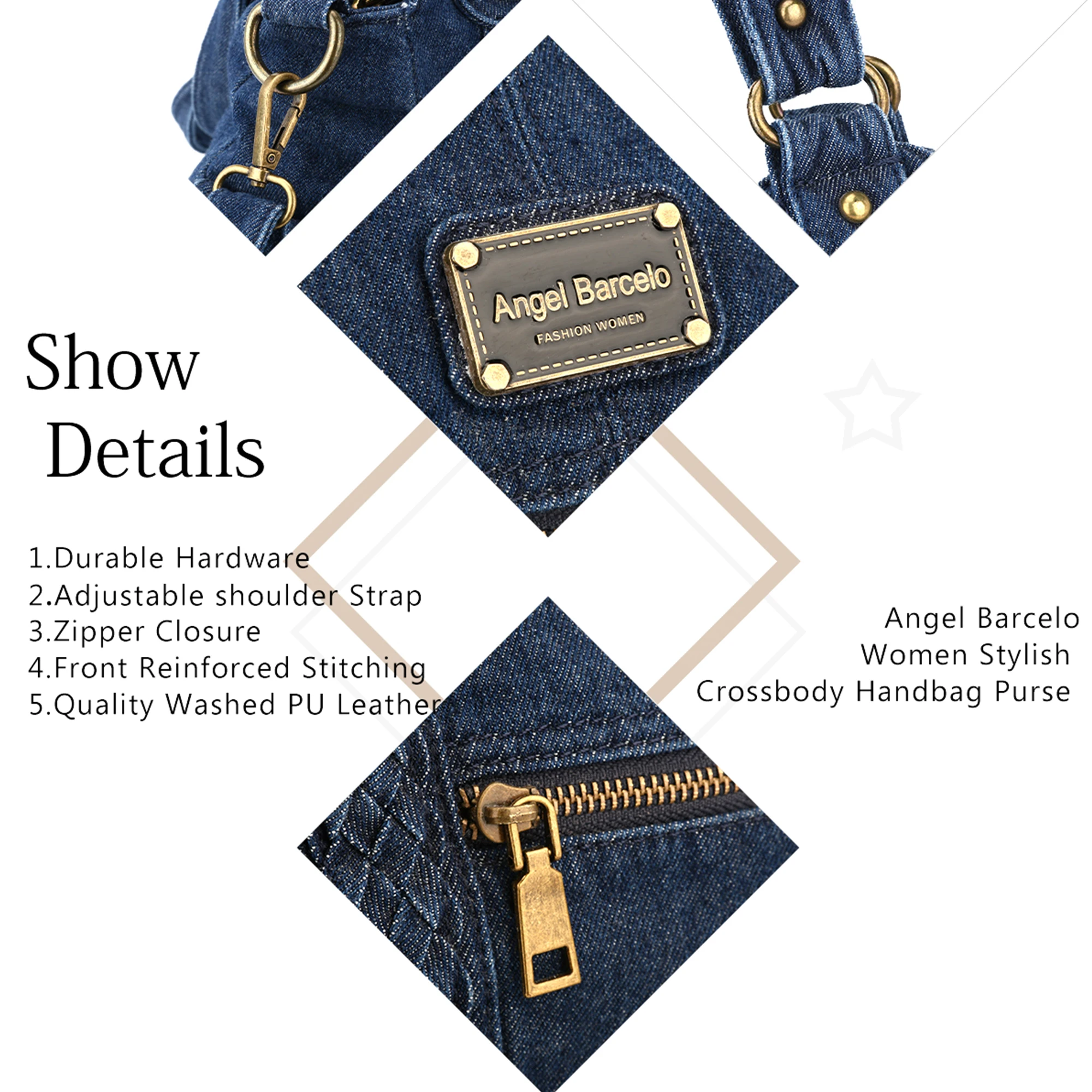 Angel kiss custom brands female big shoulder bag blue canvas tote bags jeans luxury handbags for women 2022