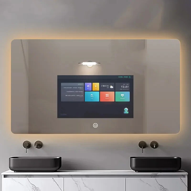 Умное светодиодное зеркало для ванной комнаты с телевизором