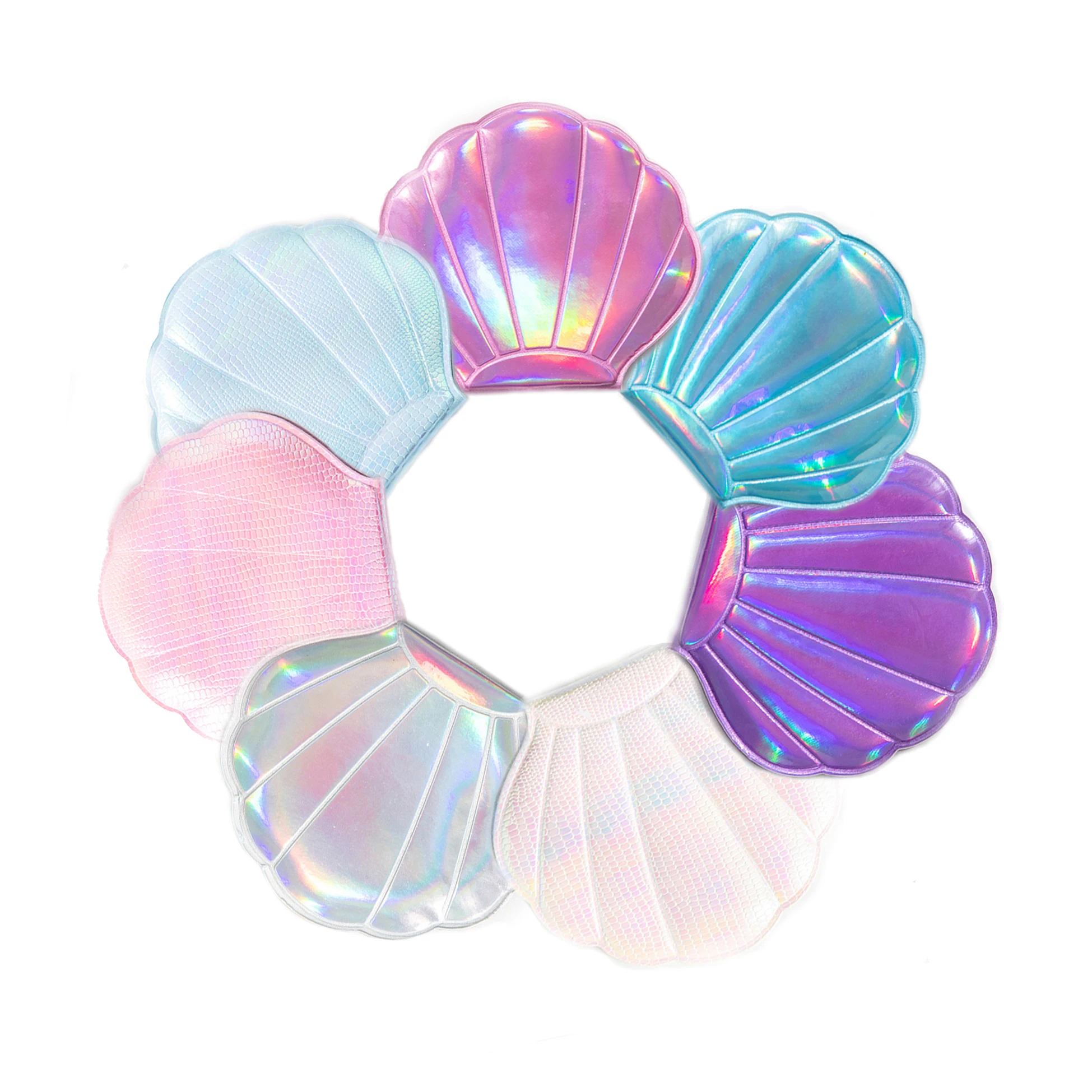 PU leather Shell mirrors colorful Cute double-sided folding Makeup Mirror magnifying Portable mirror