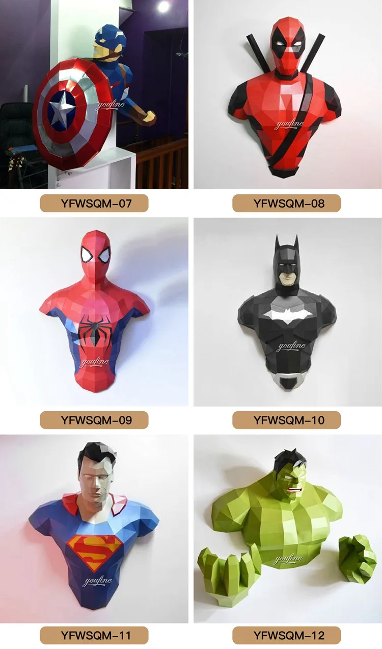 High Quality Art Metal Figure Statue Stainless Steel Sculpture Man Running On Wall