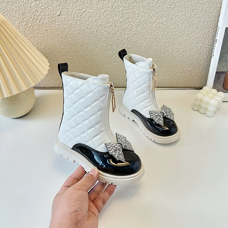 Flat Latest Fashion Boots for Girls Wholesale Children School Shoes Casual Style Princess Boots for Kids
