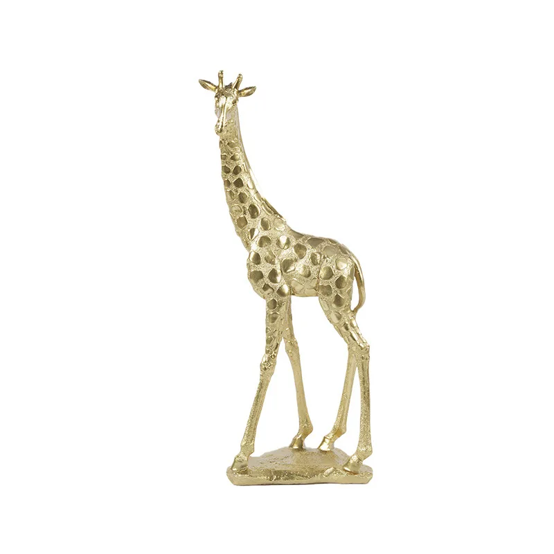Polyresin craft home decor Tableware Decor Animal Sculpture Ornaments Giraffe Statue Polyresin Giraffe Decor