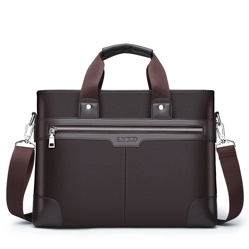 New high quality custom leather briefcase men business briefcase laptop bags
