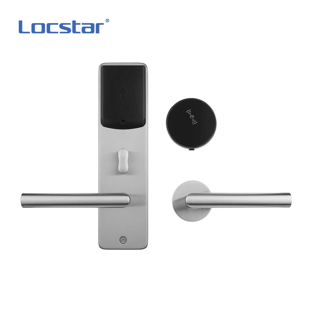 Locstar Security ANSI Mortise Split Intelligent Electronic Keyless Entry Smart Rfid Card13.56Mhz Hotel  Lock