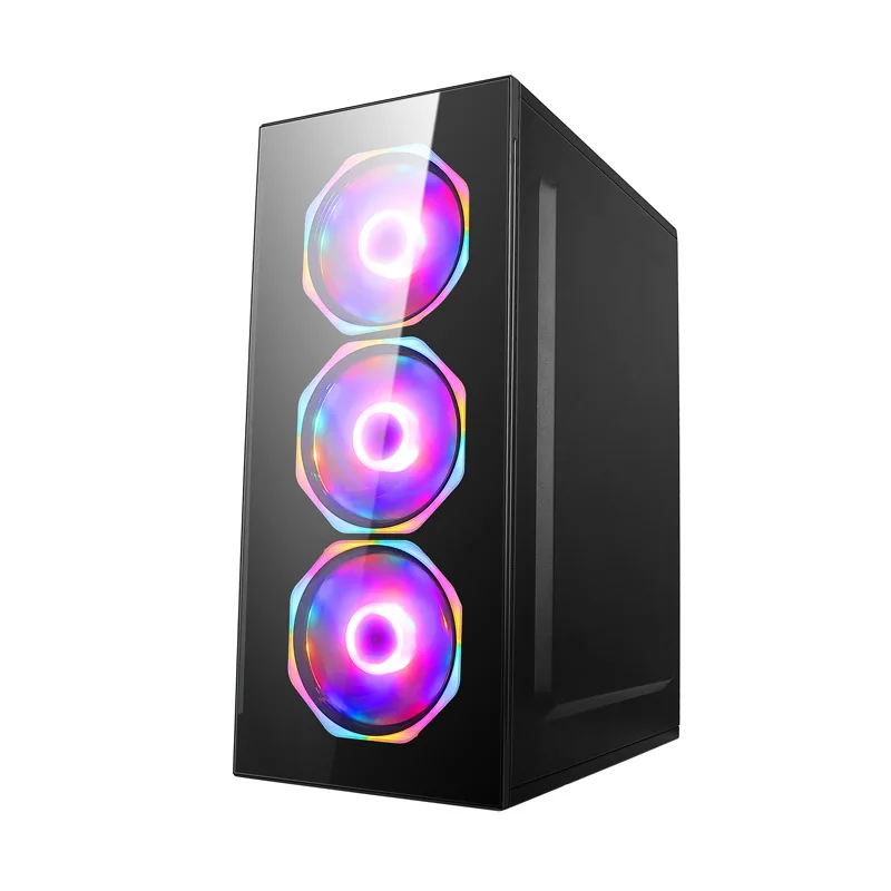 Xuan Ying Toughened Tempered Glass Colorful Cooled DIY Cabinet Gaming CPU Computer Case