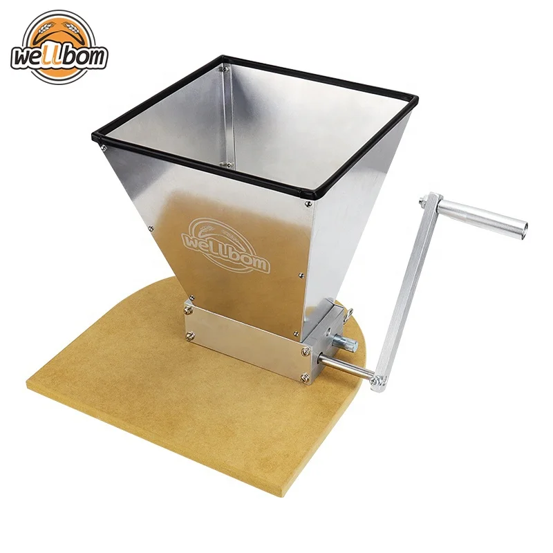 Stainless Steel 2 Roller Manual Adjustable Barley Crusher Grain Malt Mill for Home brewing