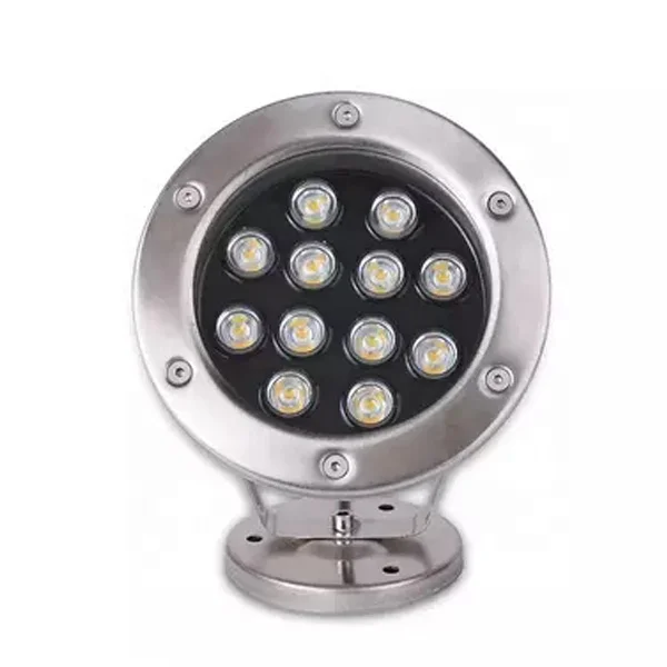 New Arrival 12W LED DC12V Warm White Submersible Underwater Light Outdoor Tank Pool Spotlight