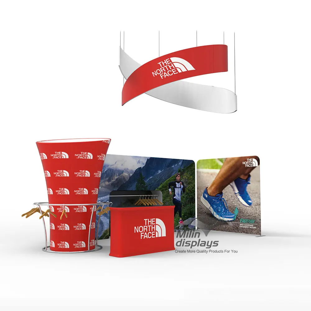 China Factory Aluminum Fast Assemble Fair Exhibition Backdrop Stand Custom Fabric Backdrop for Expo