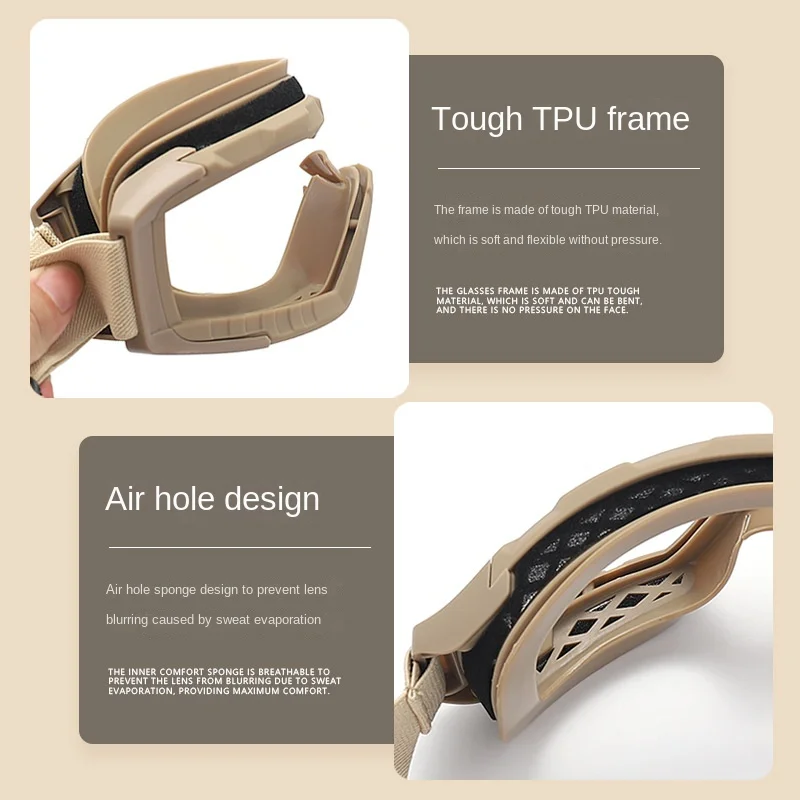 STMU Wholesale cycling glasses impact resistance Custom uv400 googles shooting Ballistic Eyewear tactical glasses goggles