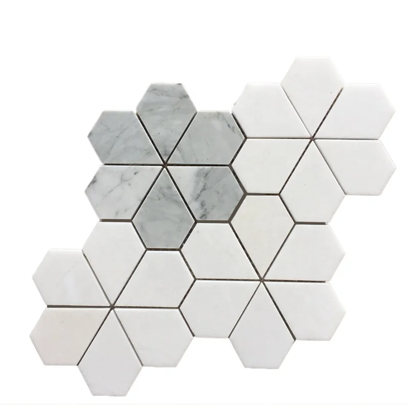 Natural stone polished mosaic tile marble mosaic