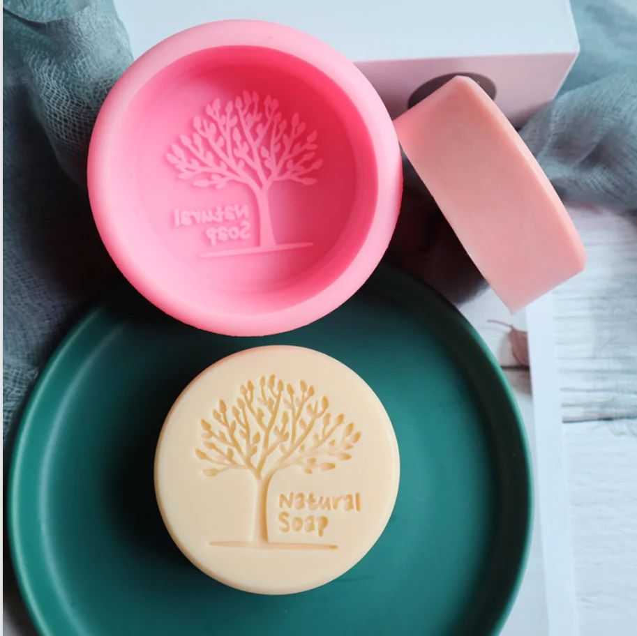 S95 3d Handmade Soap Silicone mold Tree English Cake decoration mould