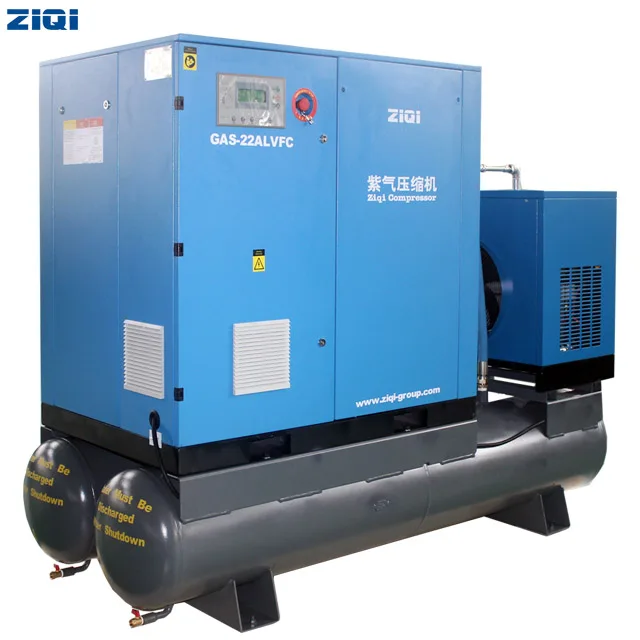 Better Performance Top Manufacturer Belt Driven Screw Air Compressor Air Pump With Refrigerated Air Dryer For Sale