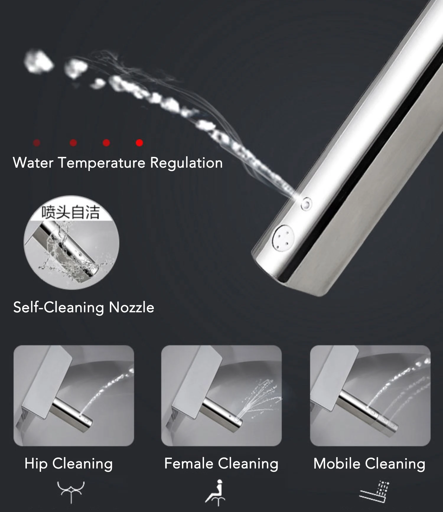  HEGII luxury ceramic s trap sensor auto flush clean electric bidet toilet bowl intelligent automatic inodoro black