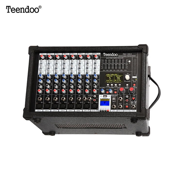 
Professional Digital 2*99 Effects 2*300W Phantom Power Mixer Audio 