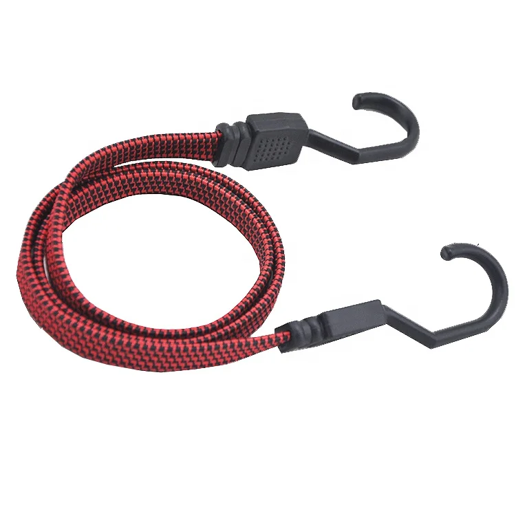 36'flat strap bungee cords Wholesale Wide Rubber Loop Bungee Cord Elastic auto tow rope With Hook