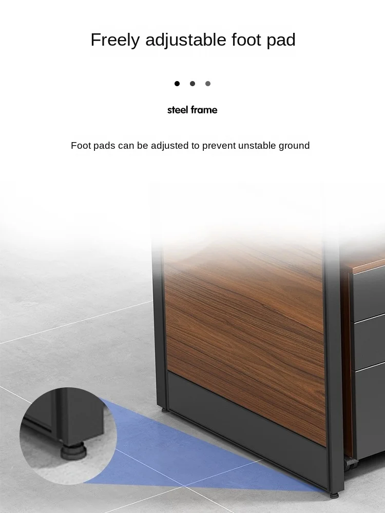 Modern Commercial Two-Person Staff Office Desk Extendable Wooden Computer Cubicle Workstation