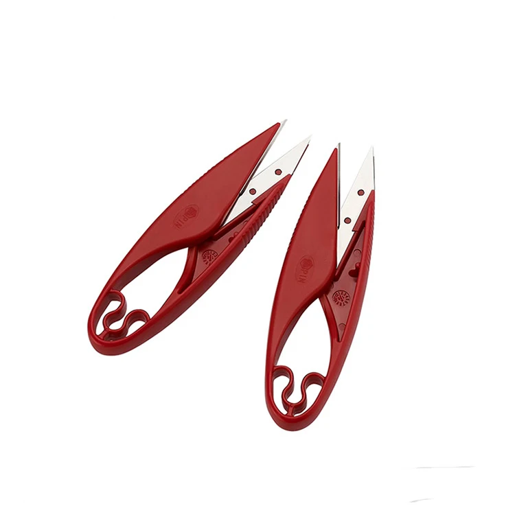 wholesale plastic handle yarn scissors stainless steel thread cutter scissors embroidery scissors