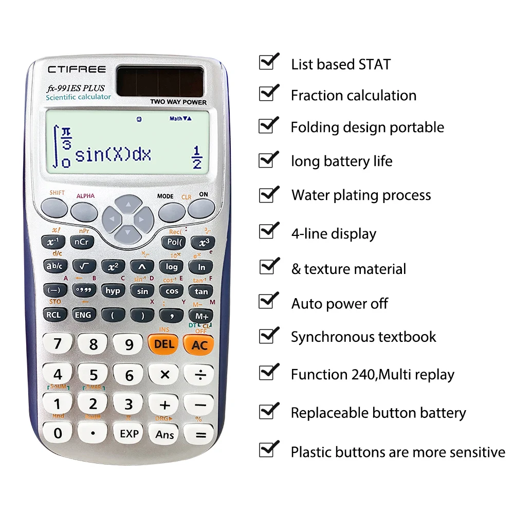 240 Function Chinese Scientific Calculator Promotion Simple Calculate Price FX-991ES calculadoras cientificas 991