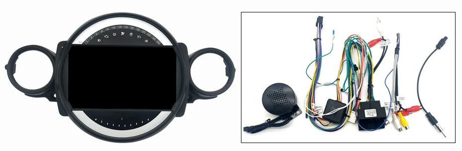 Navifly NF 9 inch QLED touch screen car 360 camera BT ADAS DVR for BMW Mini 2007-2015 Android auto car-play car audio player