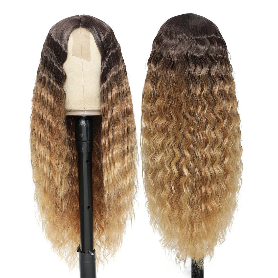 Wholesale Cheap High Quality Synthetic Lace Front Wigs Long Curly Heat Resistant Synthetic Hair Glueless Deep Wave For Women Wig