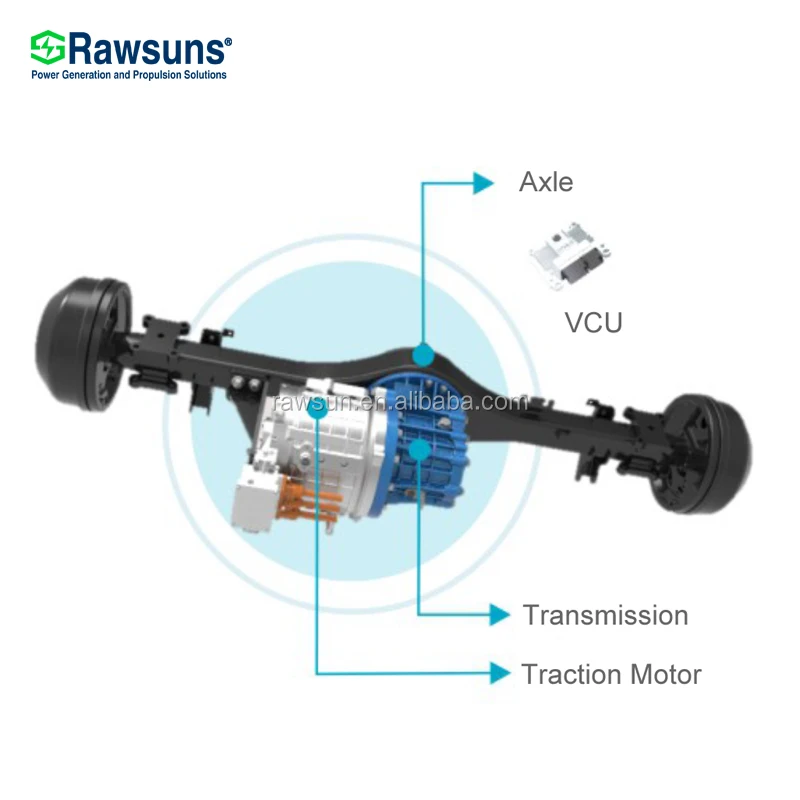 Электрический мост с тяговый электродвигатель 10000 - 12000 об/мин 2 скорости передачи, на возраст от 6 до 12 метров электрический автобус