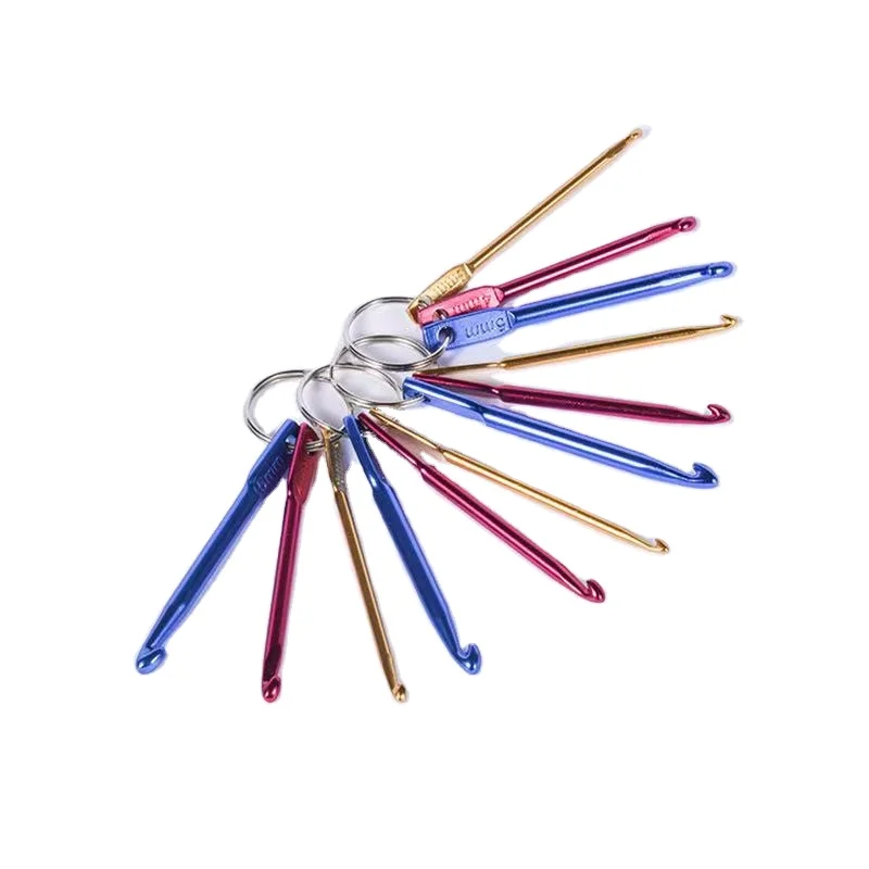 Tailai Mini Crochet Hooks with Keychain Aluminum Knitting Needles Tool Suitable  Yarn Knitting and Sewing Perfect for  Beginners