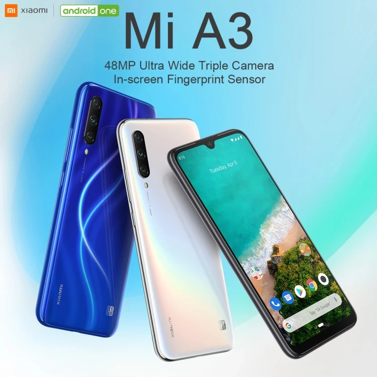 International Version Xiaomi Mi A3 CC9e 4GB 64GB SN 665 Octa 48MP Triple AI Camera Cell Phone Xiaomi A3
