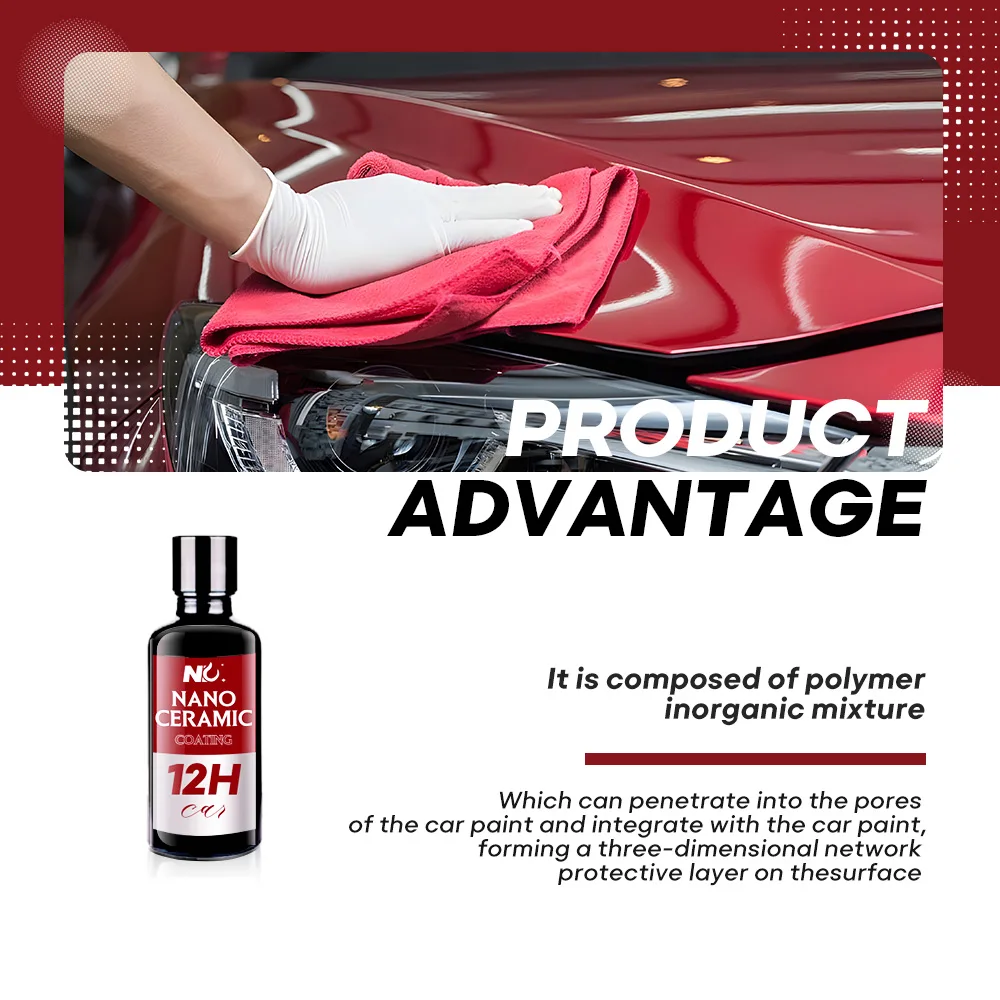 50ml Car Paint Protection Wholesale Anti-scratch Hydrophobic Liquid Nano Ceramic Car Wax Coating 9H for car