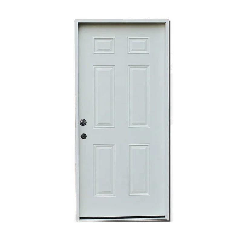 Fangda lowest price 6 panel American steel door