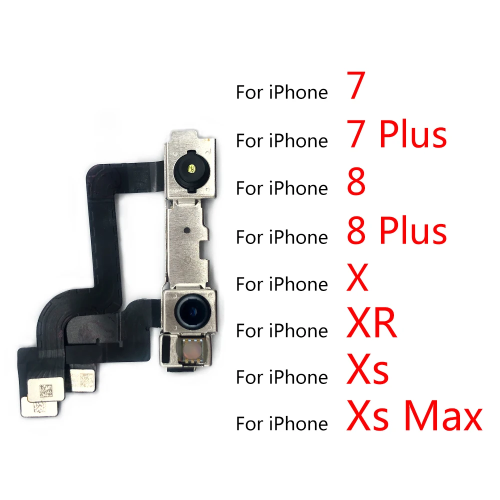 Original Front Camera  For iPhone 7 8 Plus X XR XS Max Proximity Sensor Face Front Camera Flex Cable Replacement Parts