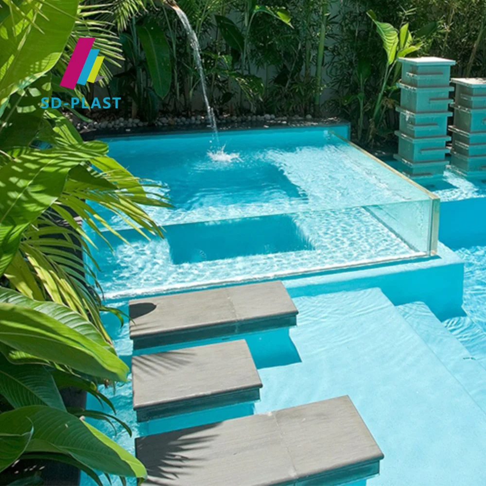 SDDZS20 high quality clear wholesale fiberglass swimming pool acrylic pool swimming outdoor acrylic panels for swimming pool