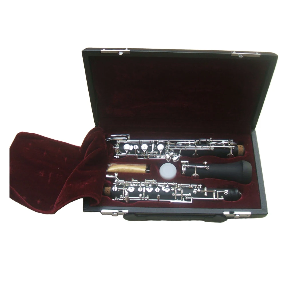 Высокое качество Профессиональный Ebonite тело серебро или никелированный Oboe оптовая торговля музыкальный инструмент OEM
