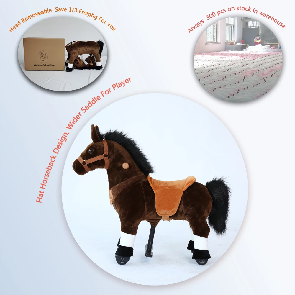 Outdoor Theme Park Animatronic Ride Robotic Walking Real Life Size Juguet Ride on Horse Toy Amusement Park Children (4-6 Years)