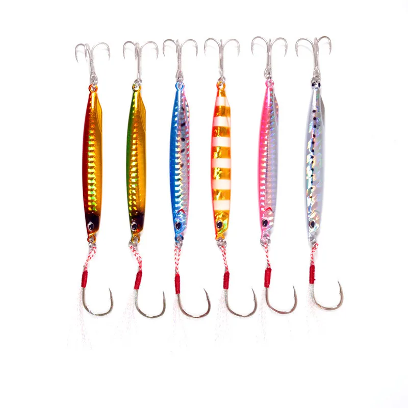 New OEM DUO Jig 30g 40g 60g Long Shot Slow Fishing Metal Jigging Lure Artificial Metal Casting Bait With Assist Hooks