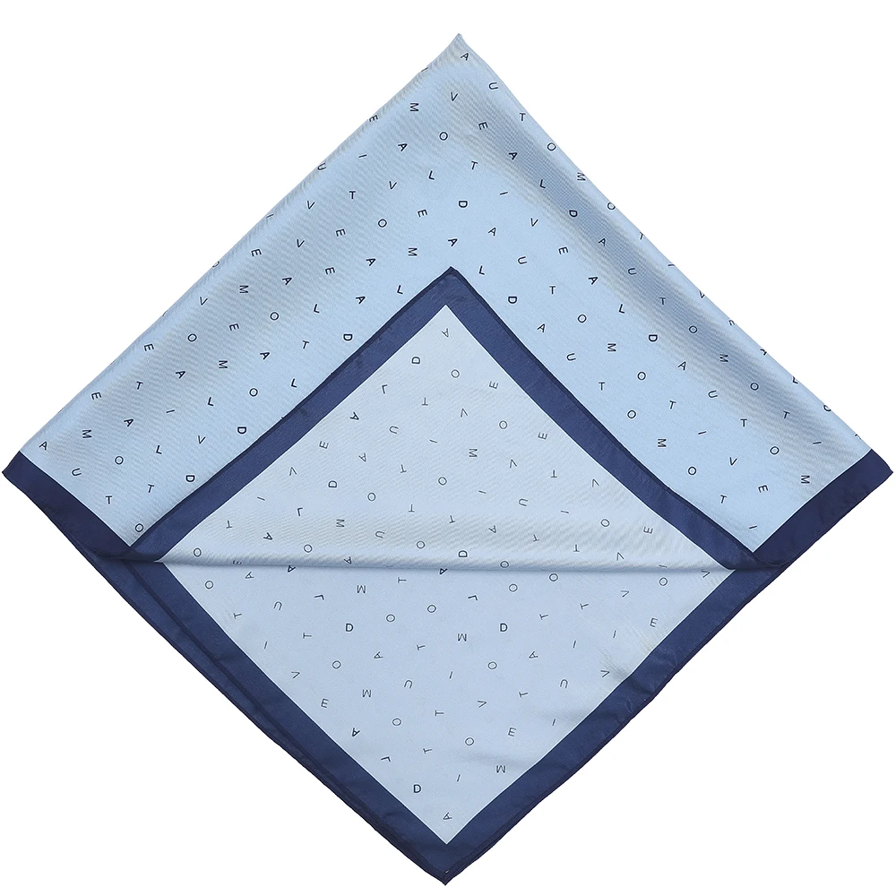 Personalized Letters A To Z Alphabet Patterned Pure Silk Square Scarf Neck Scarf Hair Tie Custom Colors Scarf