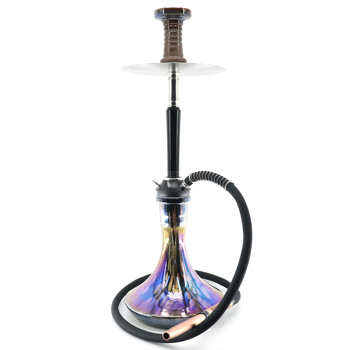 Wholesale New style Luxurious Nargile High quality stainless steel Shisha Hookah Shisha European Style Single Hookah Hose