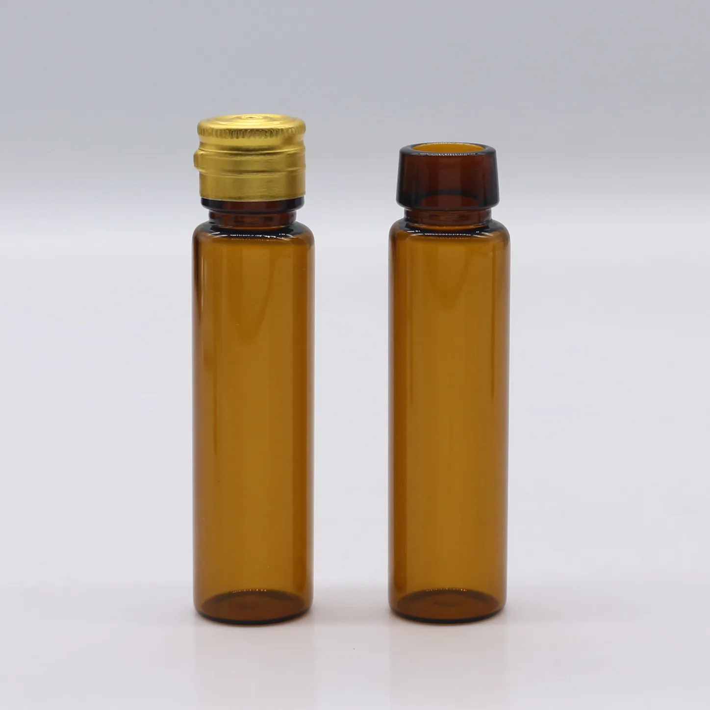 5ml 10ml 15ml Crimp Cap Neck Amber Glass Vials Single Use Mono-dose Bottles