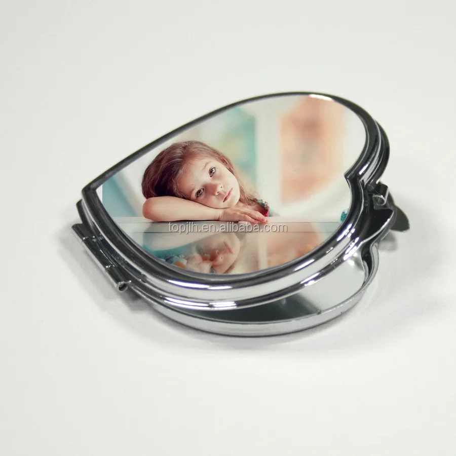 Customized Blank Metal Makeup Compact Mirror Sublimation Printed Pocket Mirror