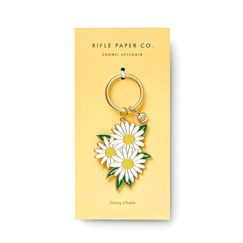 New Metal Bag Pendants Charm Custom Flower Enamel Keychain Headphone Cover Keyring Daisy Key Chain Mobile Phone Strap Keychain